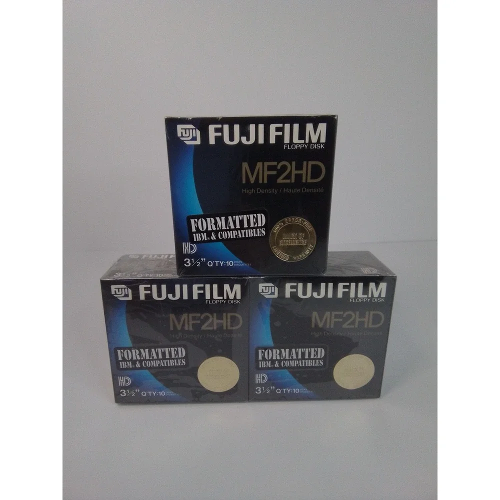 Fujifilm MF2HD 3.5 Floppy Disks High Density IBM Formatted Lot of 30 Sealed